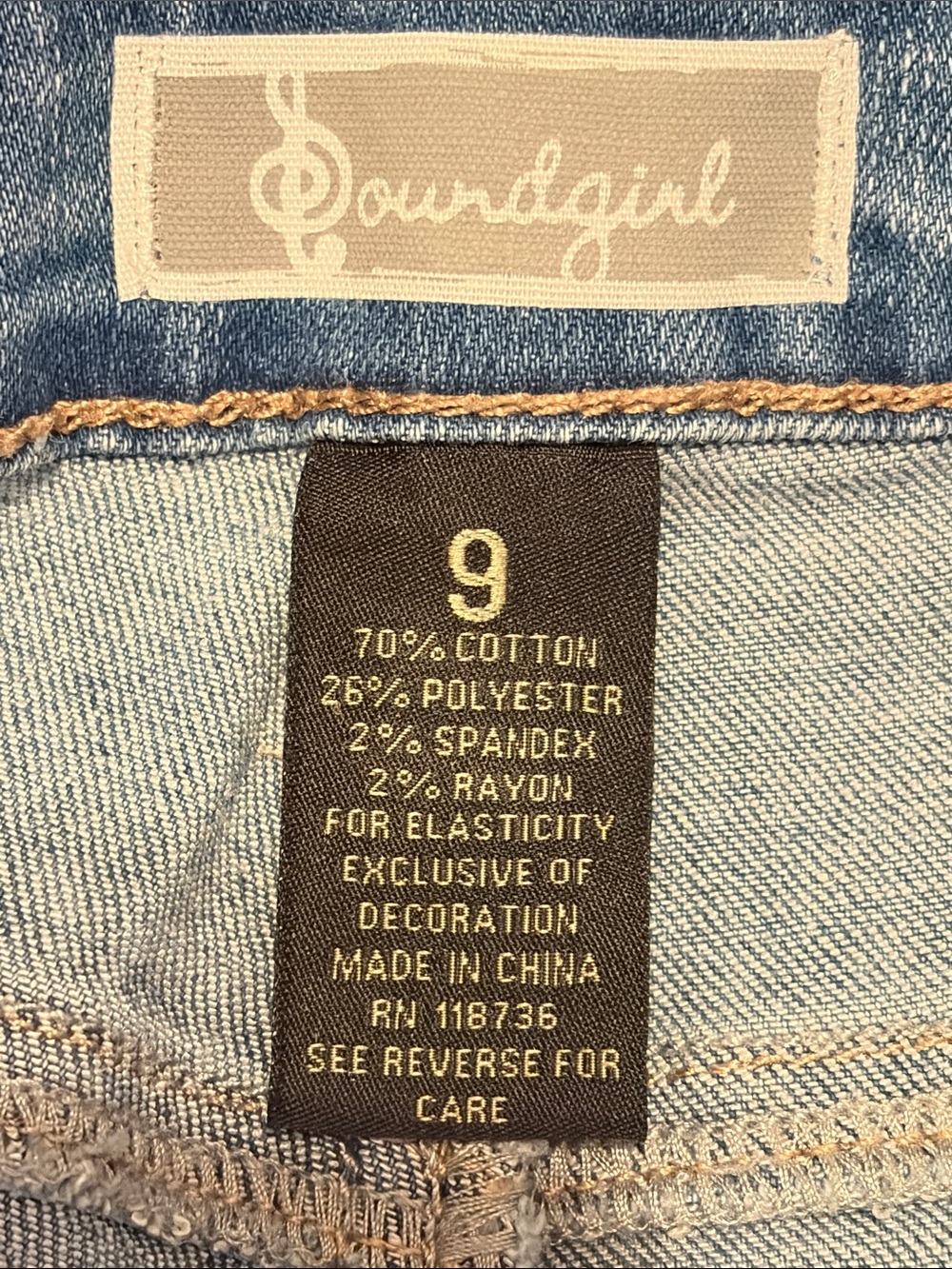 Soundgirl Distressed Blue Jeans - Slim Fit nwt - Picture 3 of 4